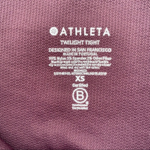 Athleta Twilight Tight Sparkle Seamless Leggings Burgundy XS - Picture 7 of 11